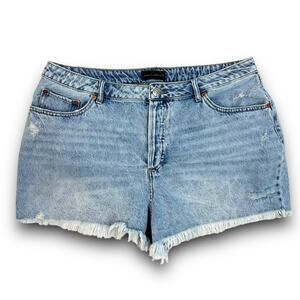 House of Harlow 1960 Denim Jean Cutoffs Shorts Button Fly High Waist Size 32